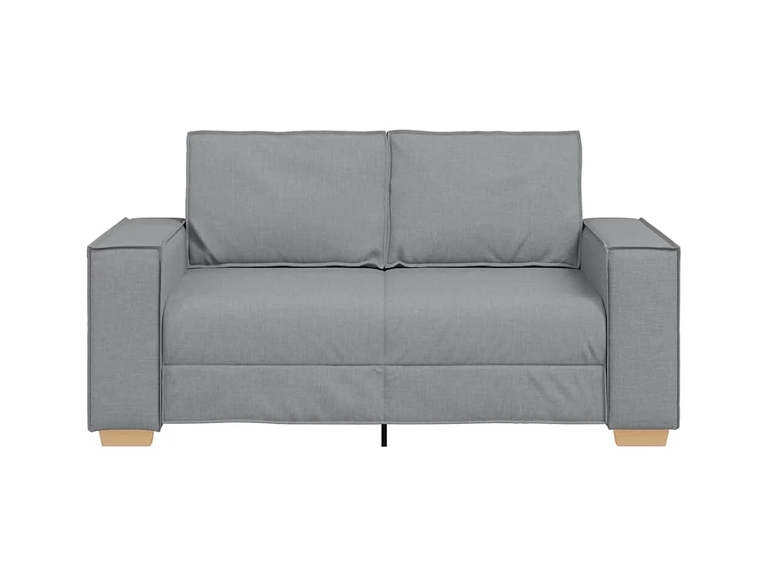 Canapé 2 places Gris clair 120 cm Tissu