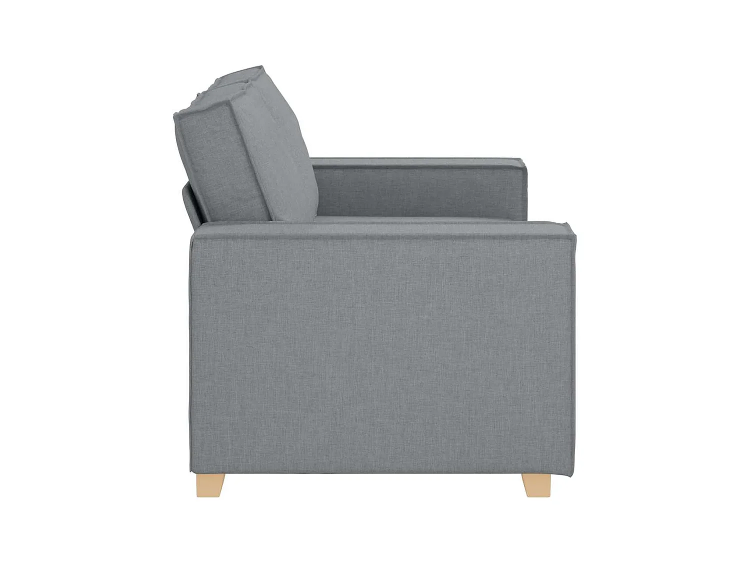 Canapé 2 places Gris clair 120 cm Tissu