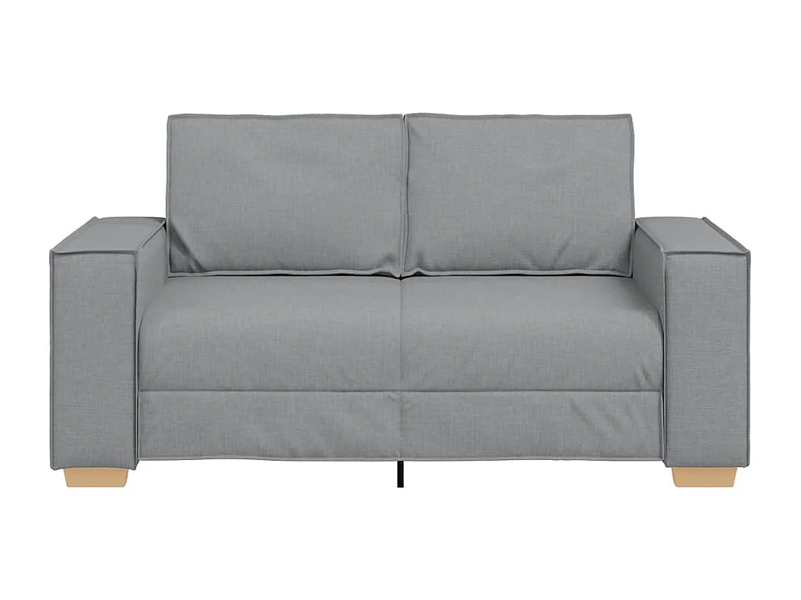 Canapé 2 places Gris clair 120 cm Tissu