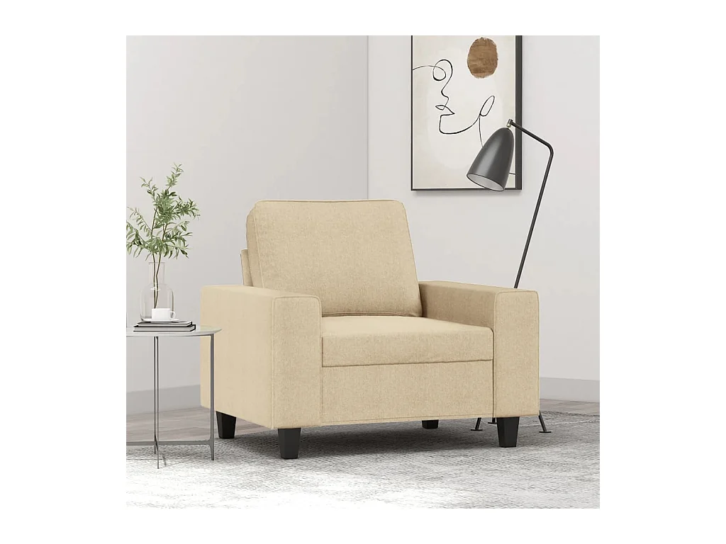 Crèmekleurige fauteuil 60 cm stof