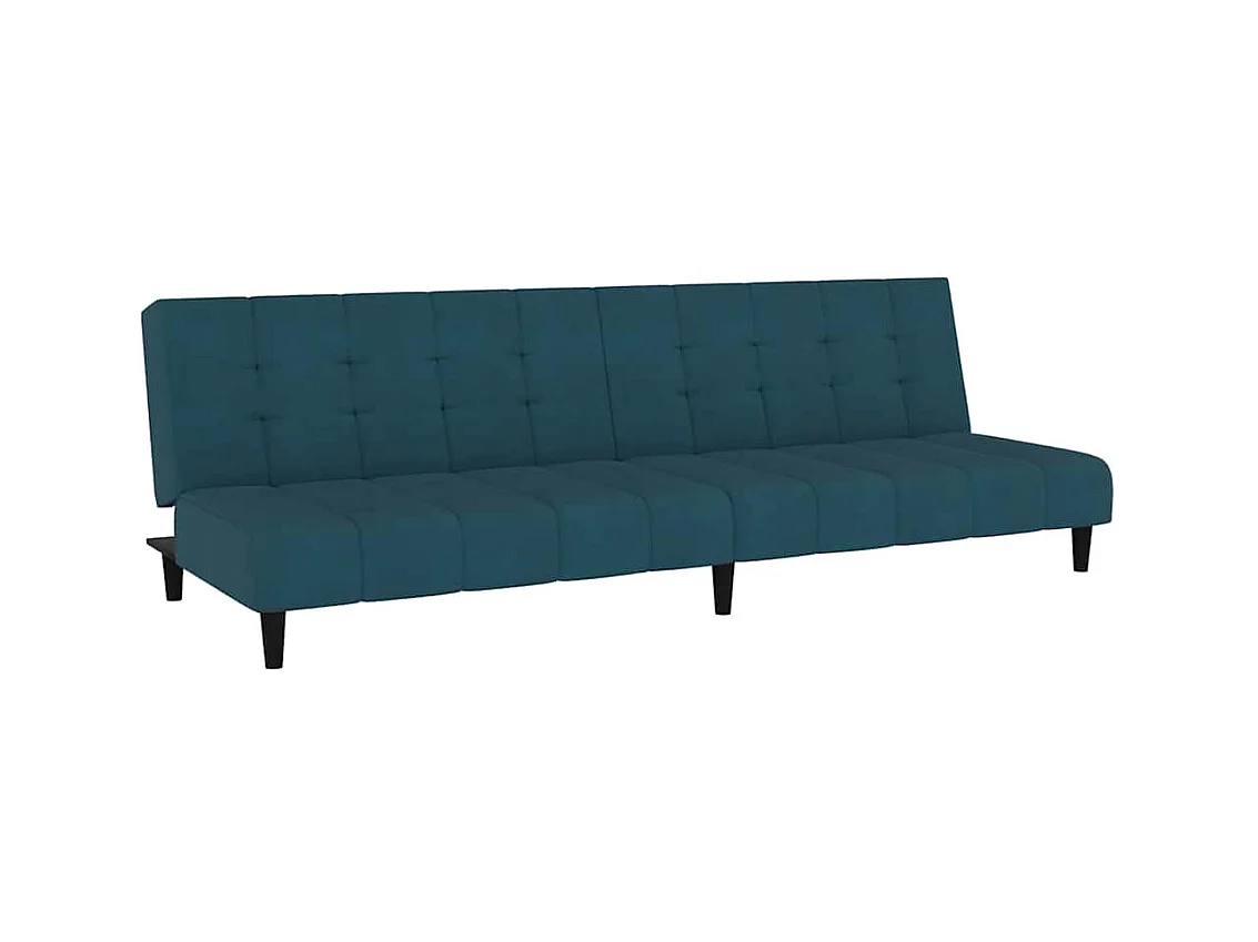 Divano letto a 2 posti in velluto blu