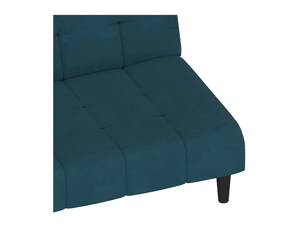 Divano letto a 2 posti in velluto blu