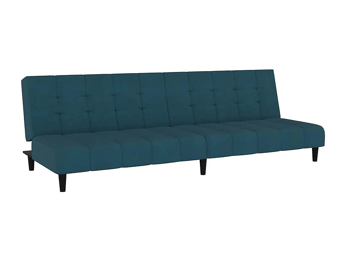 Sofá cama de 2 plazas de terciopelo azul