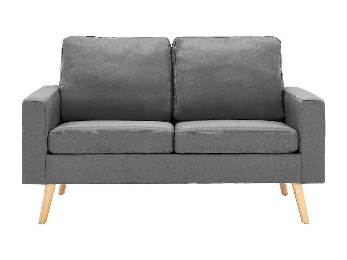 Divano 2 posti Tessuto grigio chiaro