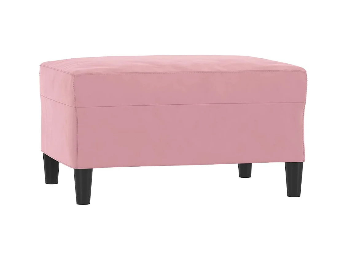 Set di divani 3 pezzi con cuscini, velluto rosa