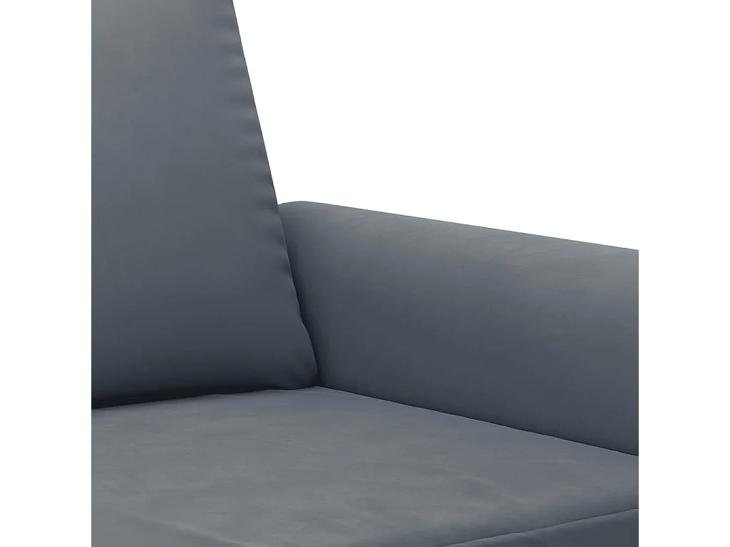 Ensemble de canapés 2 pcs avec coussins Gris foncé Velours