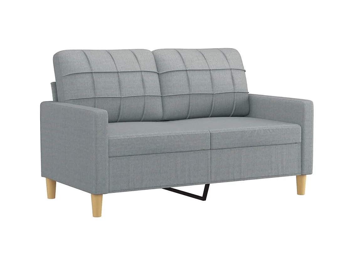 Ensemble de canapés 4 pcs coussins gris clair tissu