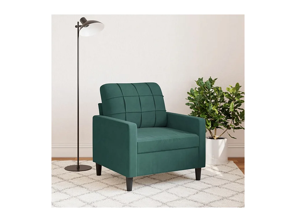 Donkergroene fauteuil 60 cm fluweel