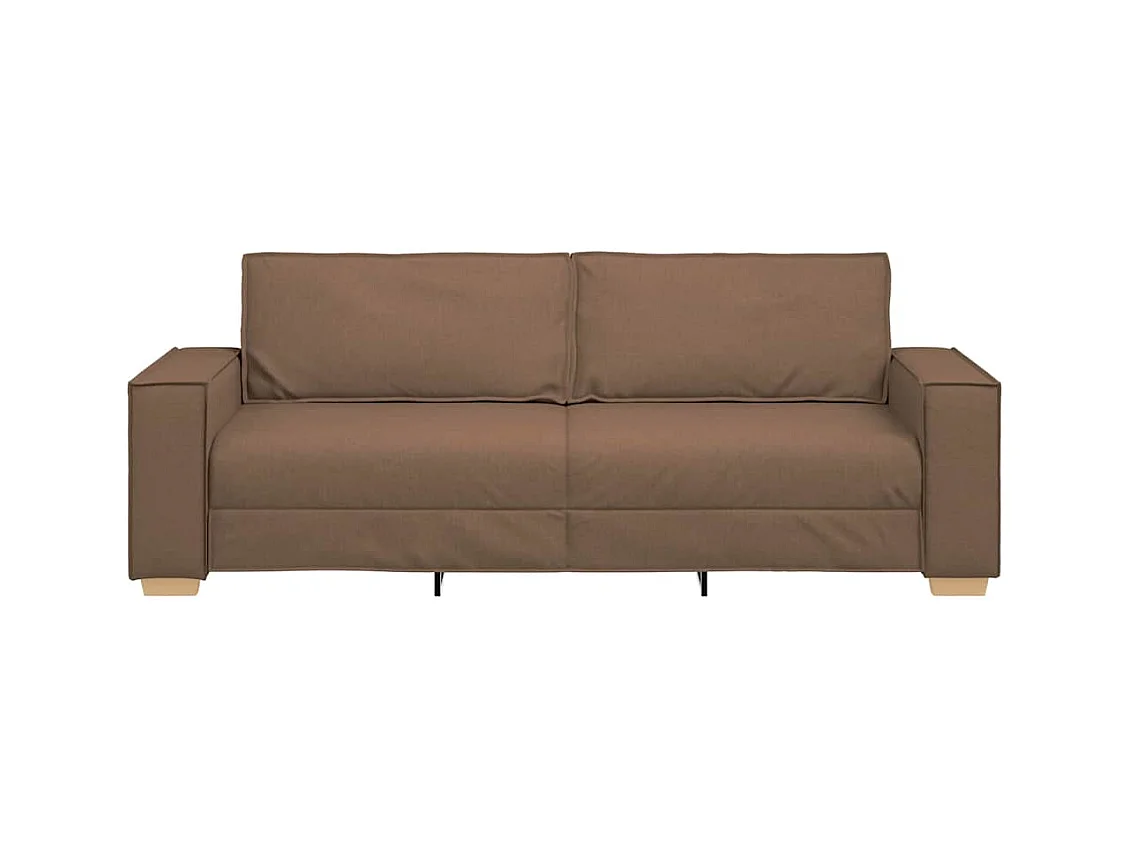 Divano 3 posti con cuscino Marrone 220 x 78 x 84 cm tessuto
