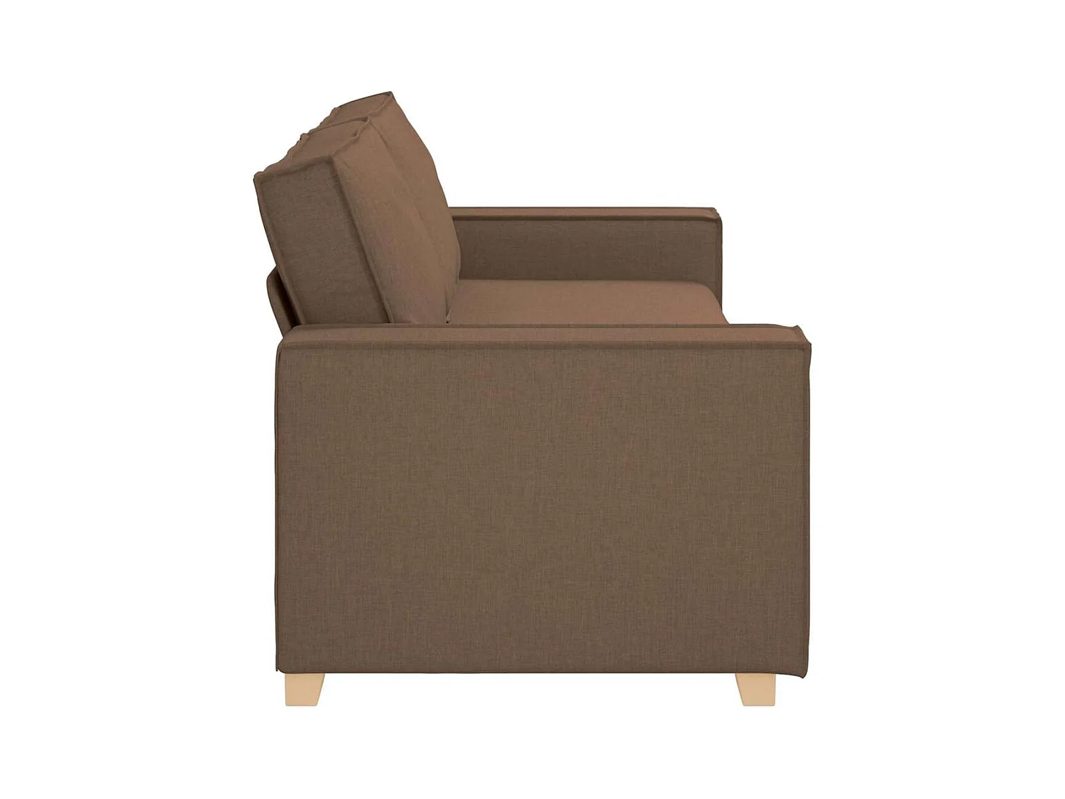 Divano 3 posti con cuscino Marrone 220 x 78 x 84 cm tessuto