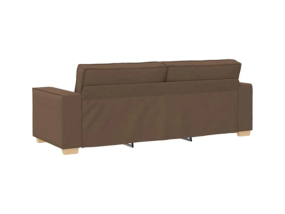 Divano 3 posti con cuscino Marrone 220 x 78 x 84 cm tessuto