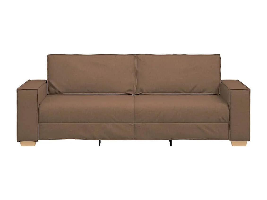 3-zitsbank met kussen Bruin 220 x 78 x 84 cm stof