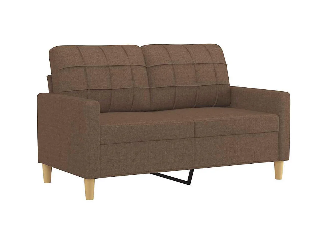 2-Sitzer-Sofa Braun 120 cm Stoff