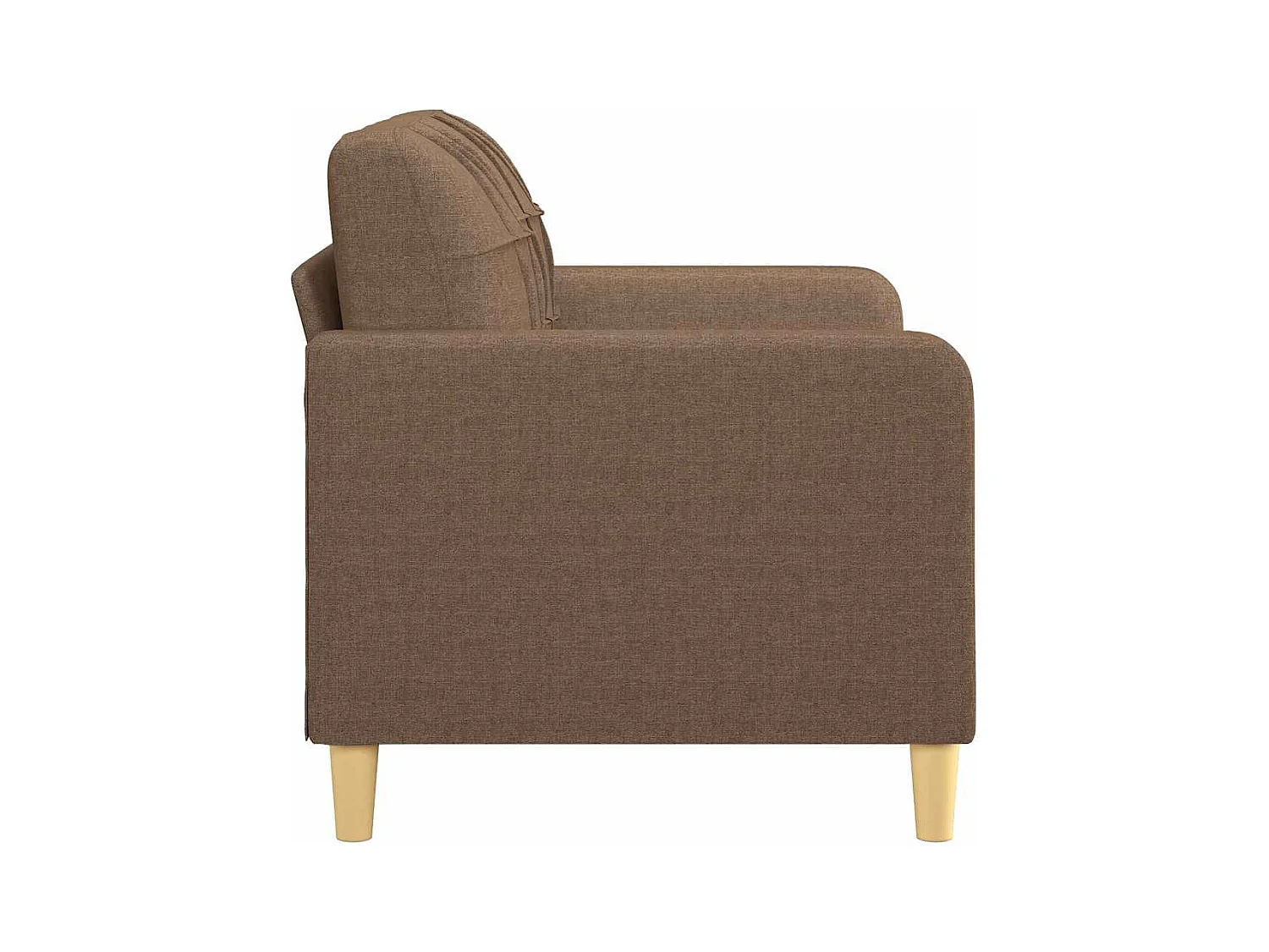 2-Sitzer-Sofa Braun 120 cm Stoff