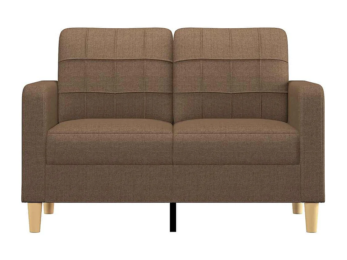 Sofá 2 plazas Tela Marrón 120 cm