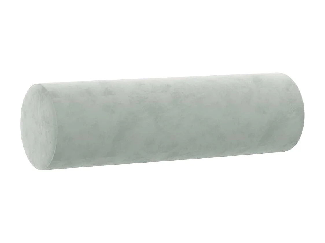 Divano 2 posti con cuscini grigio chiaro 120 cm in velluto