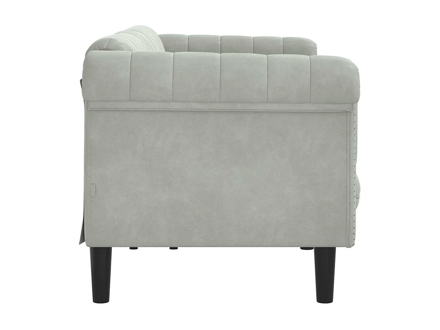 Sofá de 3 plazas de terciopelo gris claro