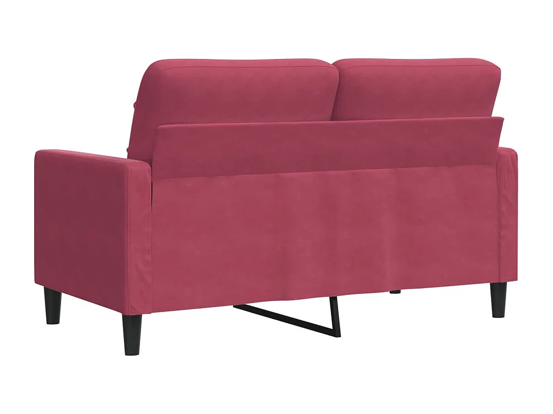 2-zitsbank Bourgondiërood 120 cm Fluweel