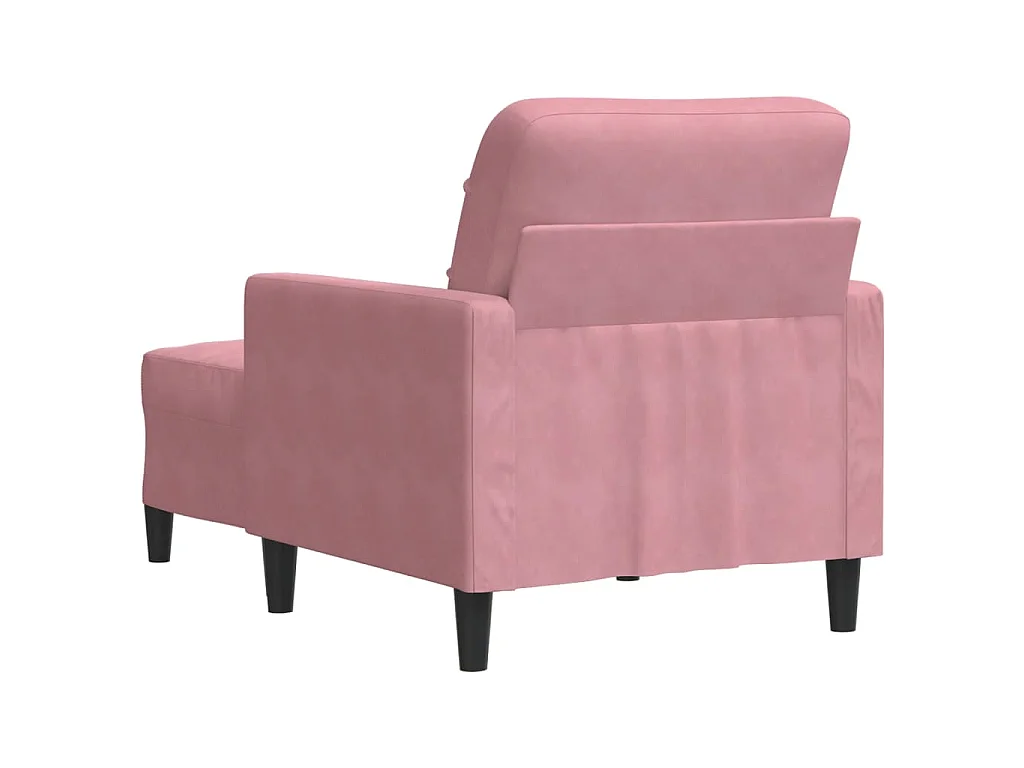 Poltrona con poggiapiedi Rosa 60 cm Velluto