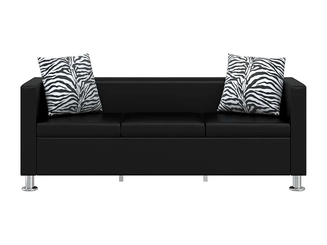 Conjunto de sofá y sillón de 2 y 3 plazas en color negro