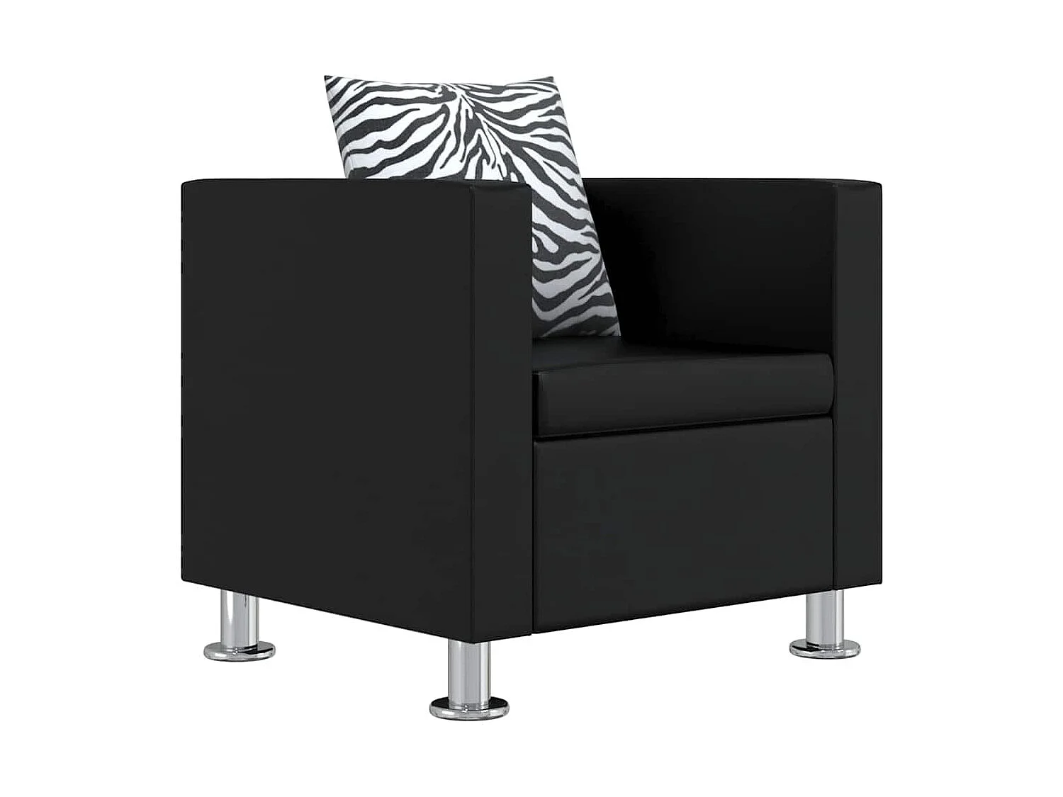 Conjunto de sofá y sillón de 2 y 3 plazas en color negro