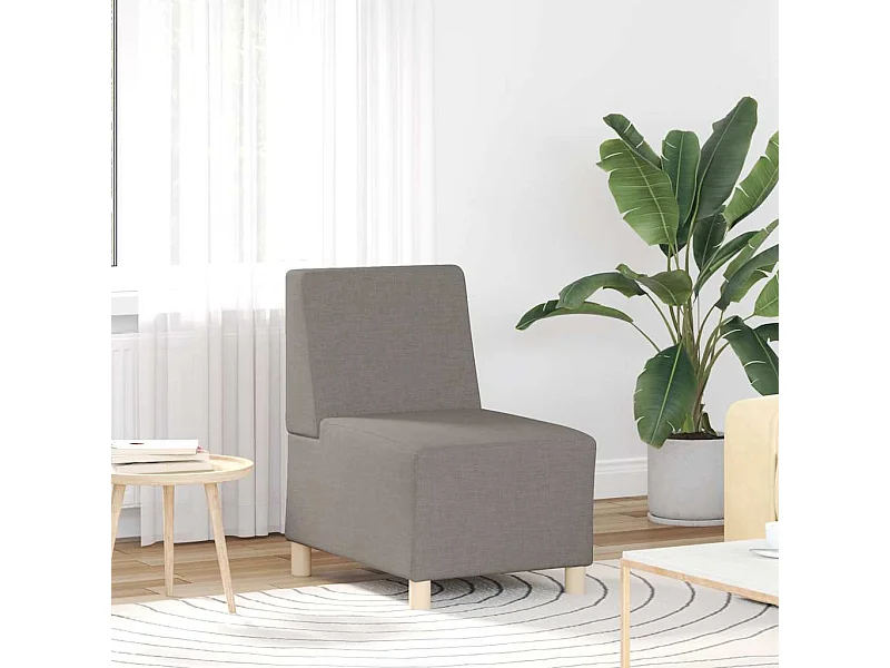 Canapé modulaire sans accoudoirs Taupe 55 cm Tissu