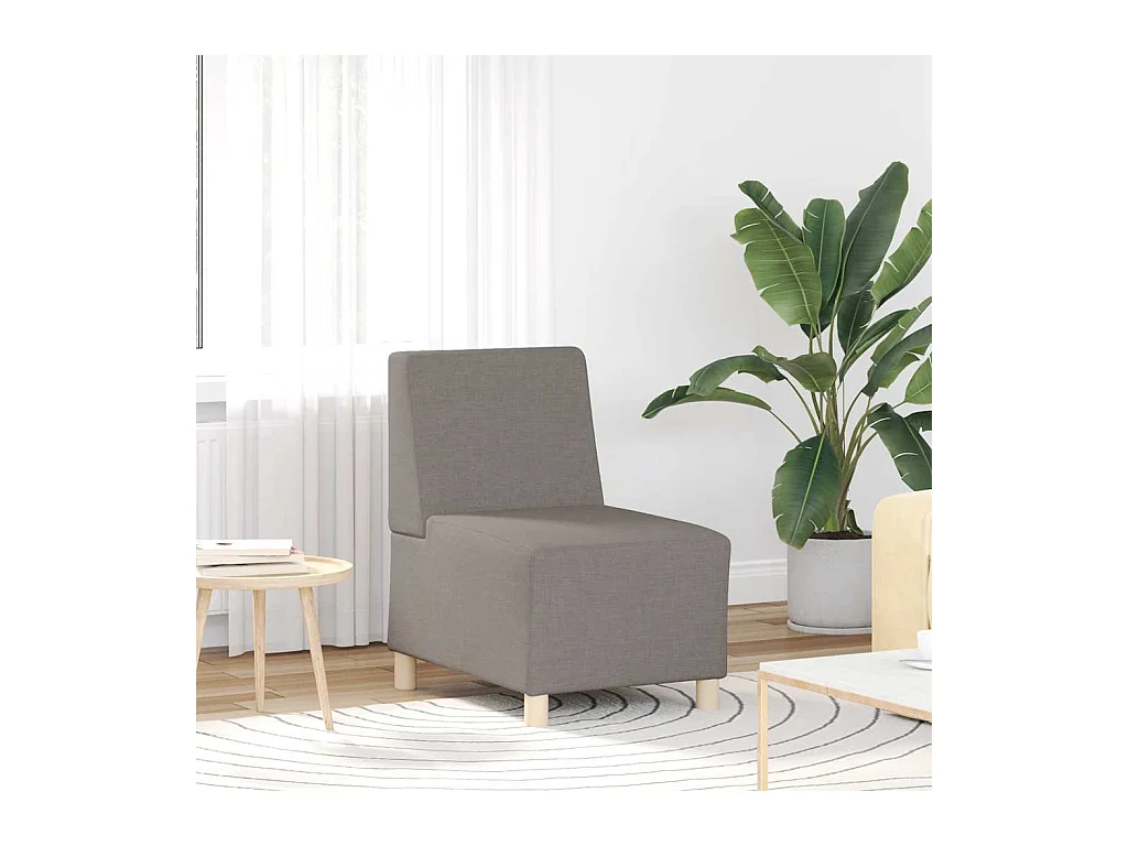 Canapé modulaire sans accoudoirs Taupe 55 cm Tissu