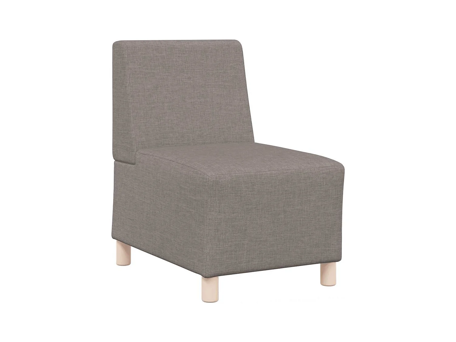 Canapé modulaire sans accoudoirs Taupe 55 cm Tissu