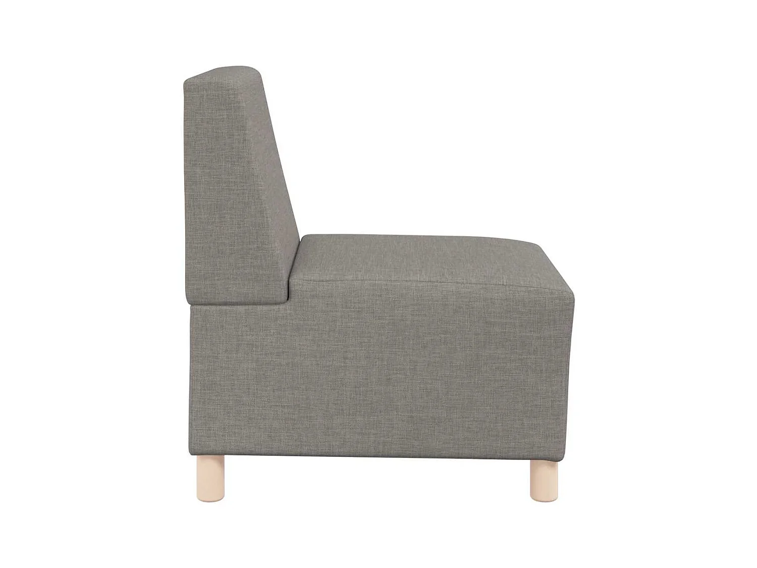 Canapé modulaire sans accoudoirs Taupe 55 cm Tissu