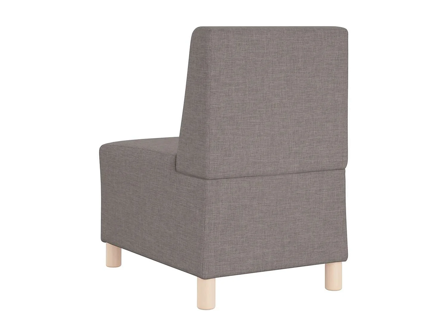 Canapé modulaire sans accoudoirs Taupe 55 cm Tissu
