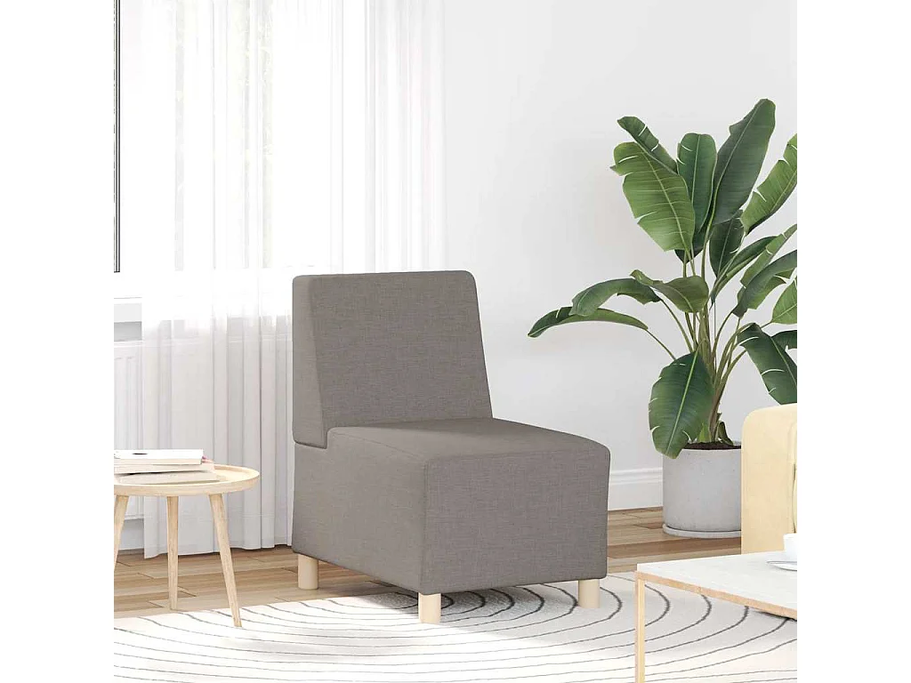 Modulaire bank zonder armleuningen Taupe 55 cm Stof