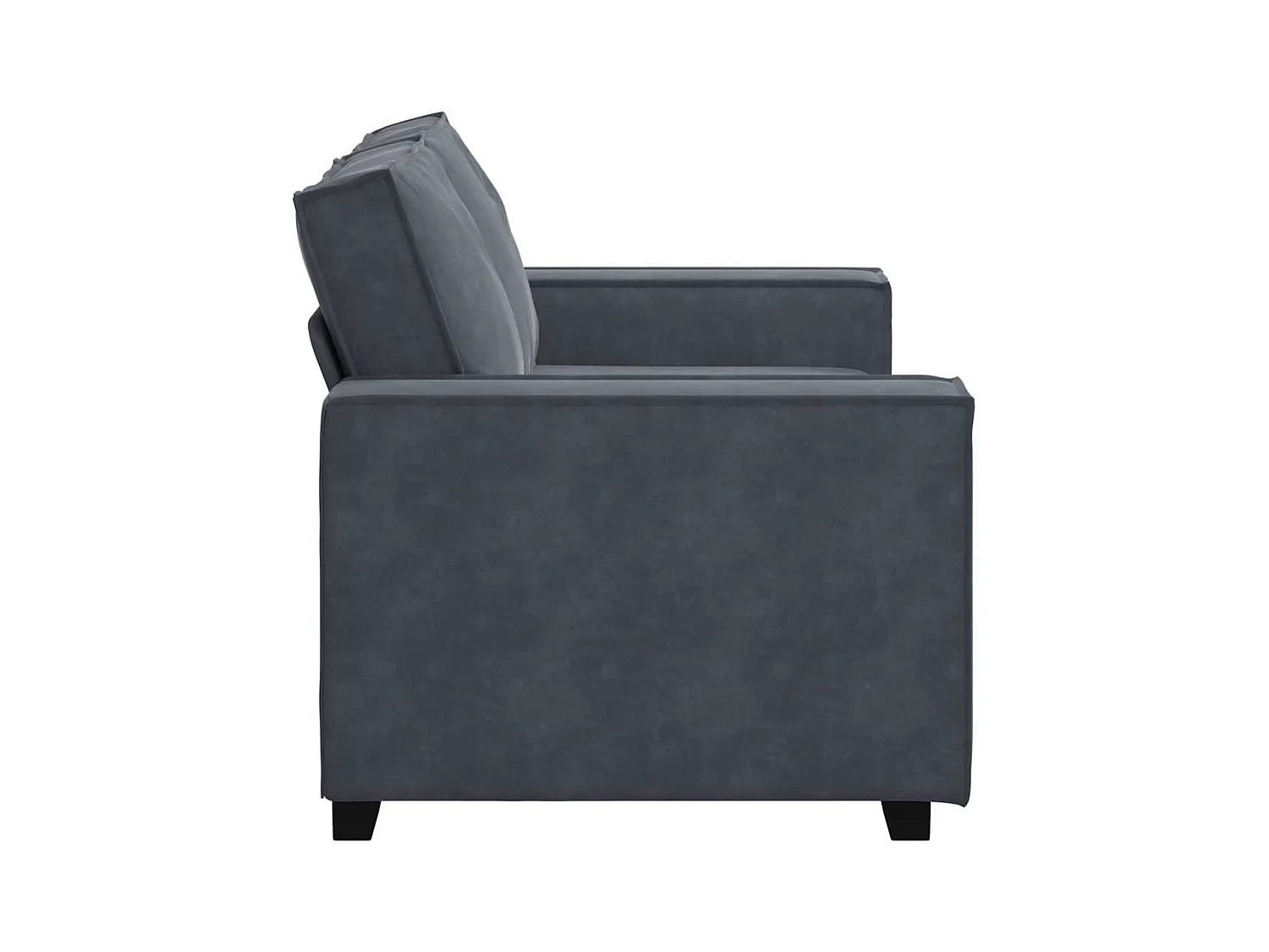 Canapé à 2 places Gris foncé 120 cm Velours