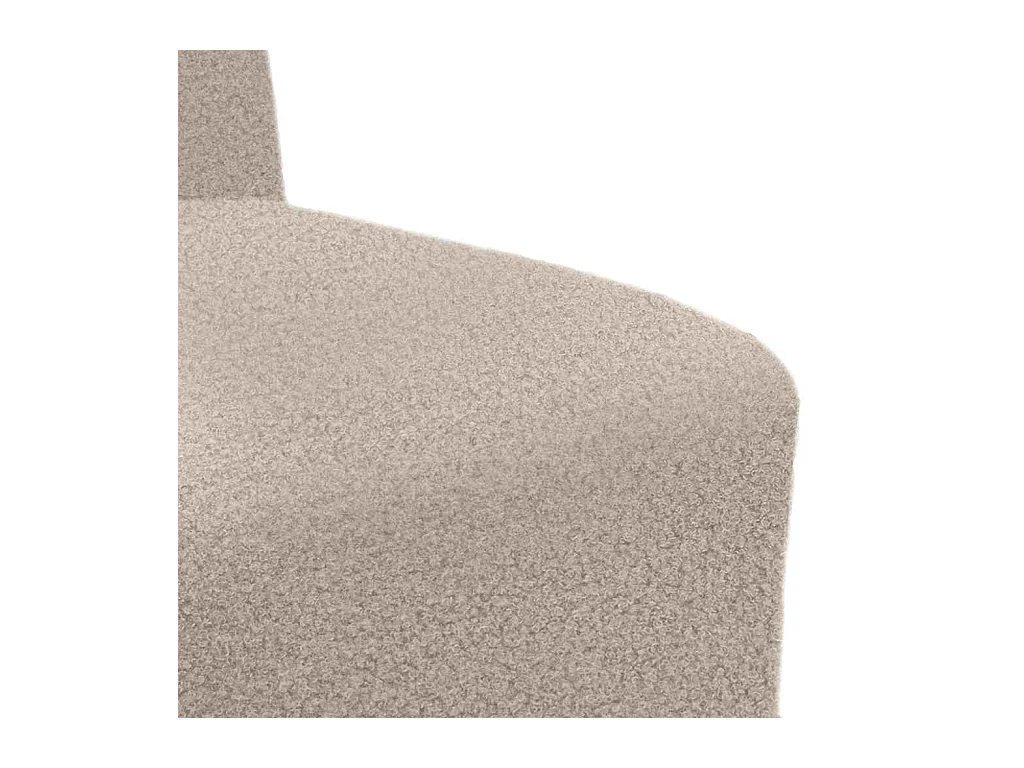 Canapé modulaire sans accoudoirs Gris clair 55 cm Tissu imitation laine bouclée