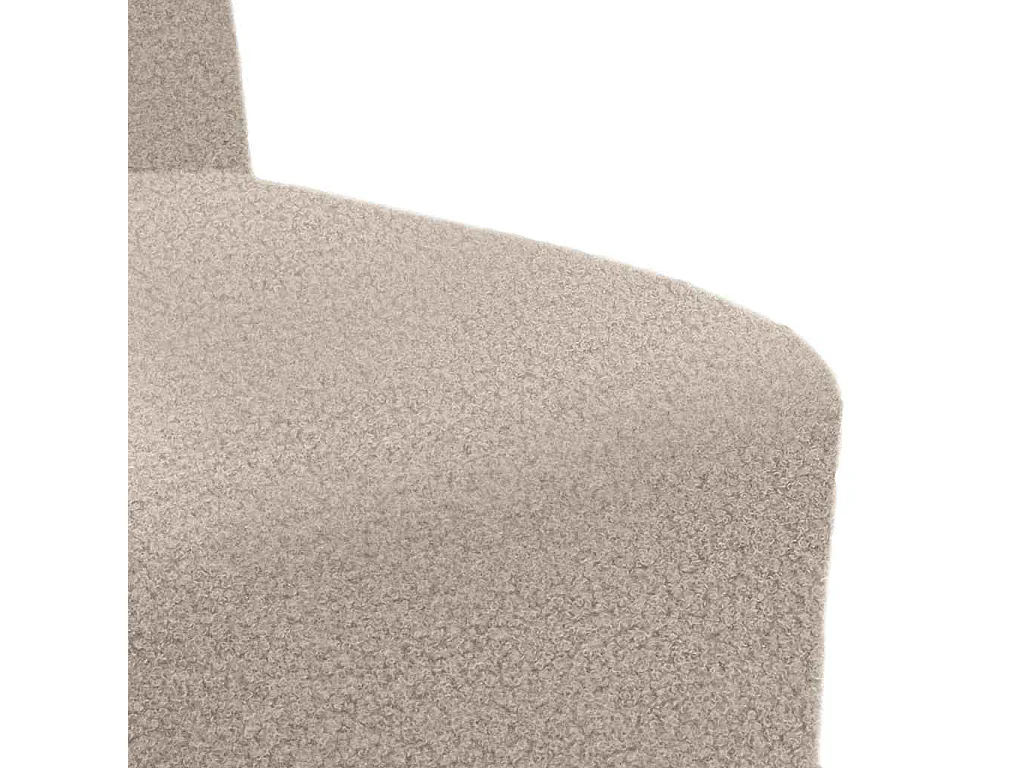 Canapé modulaire sans accoudoirs Gris clair 55 cm Tissu imitation laine bouclée