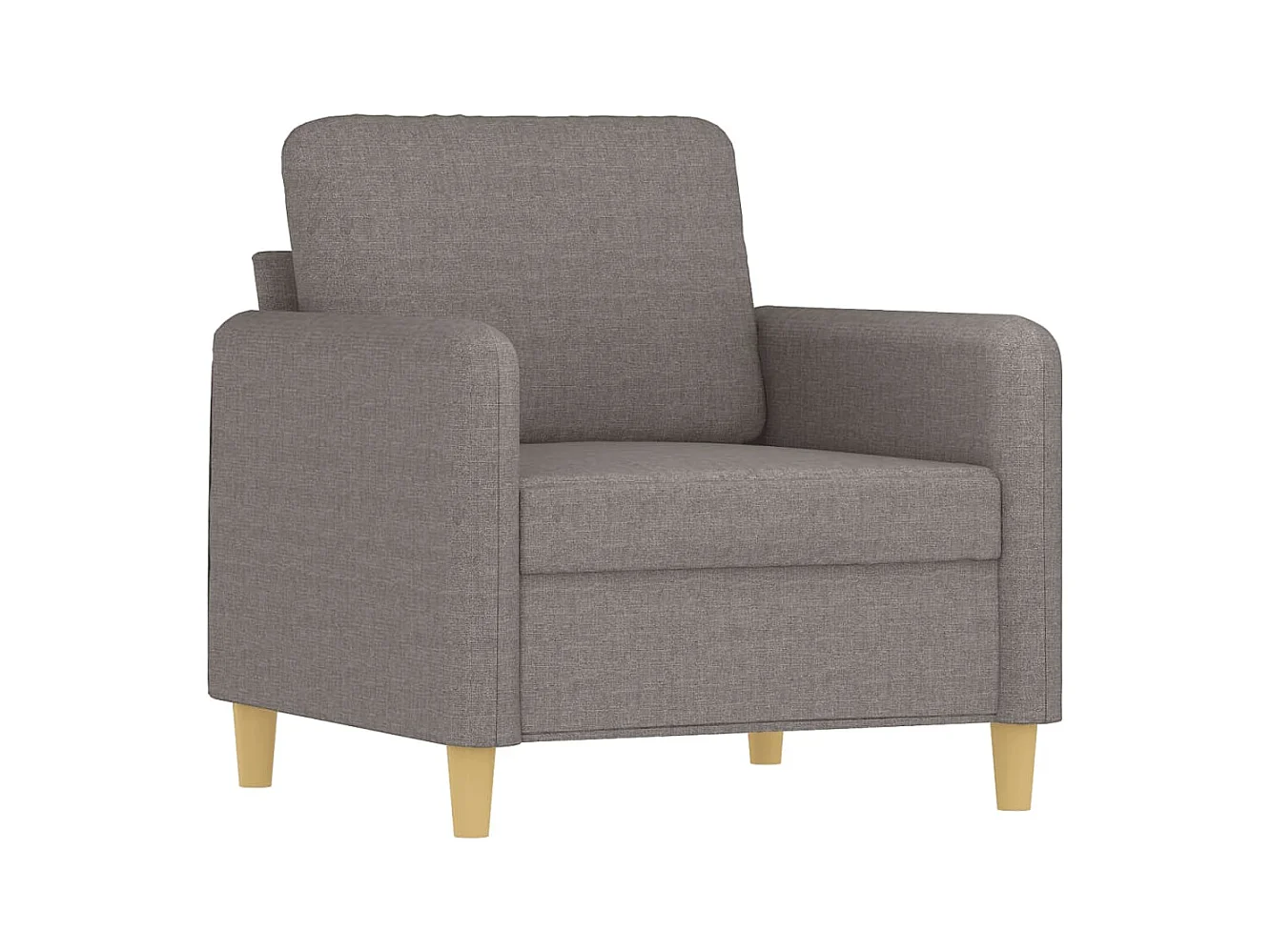 Fauteuil avec repose-pied Taupe 60 cm Tissu