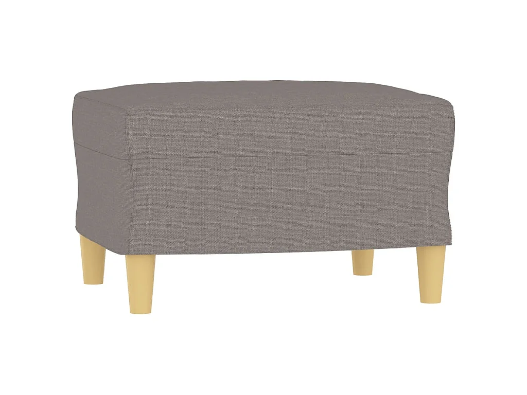 Sessel mit Fußstütze Taupe 60 cm Stoff