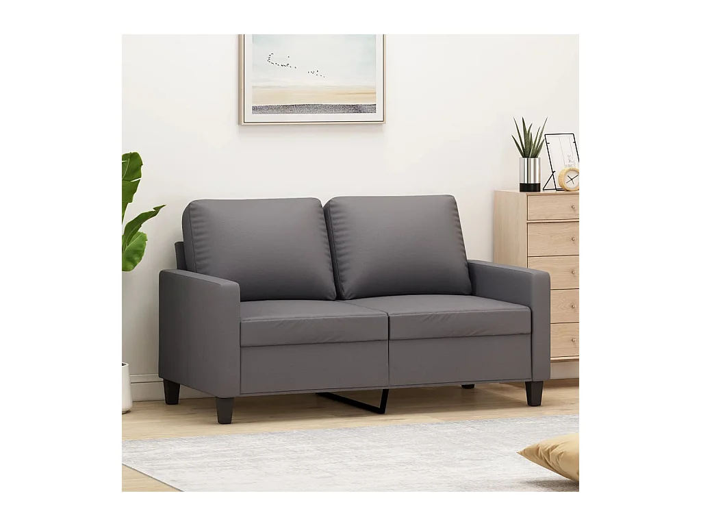 2-zitsbank Grijs 120 cm Kunstleer