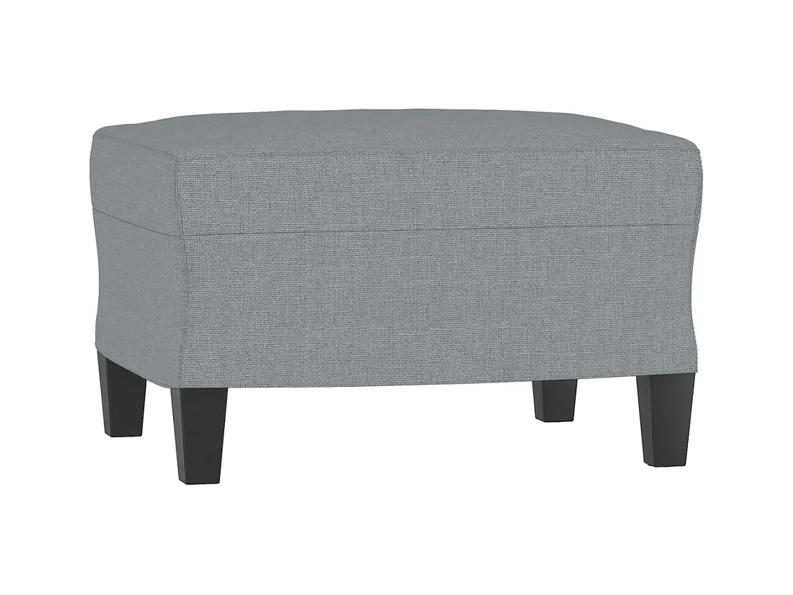 Fauteuil avec repose-pied Gris clair 60 cm Tissu