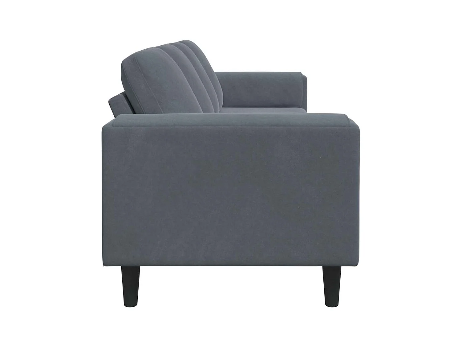 Set di divani in velluto grigio scuro