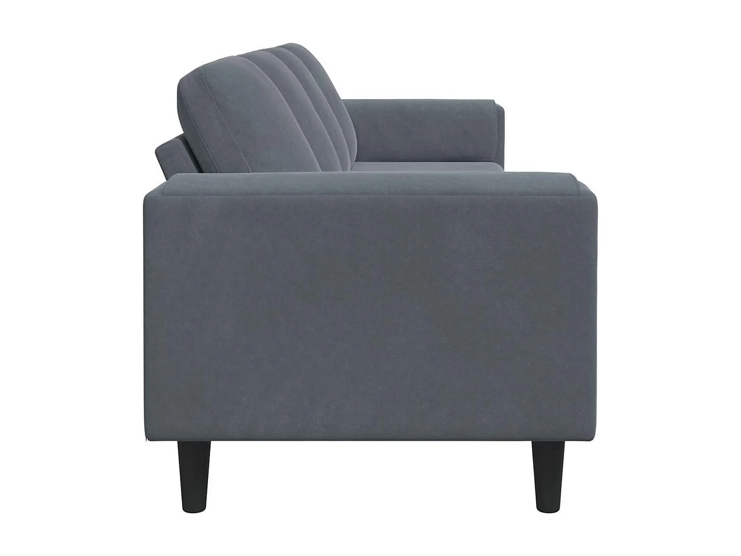 Ensemble de Canapés Gris foncé Velours