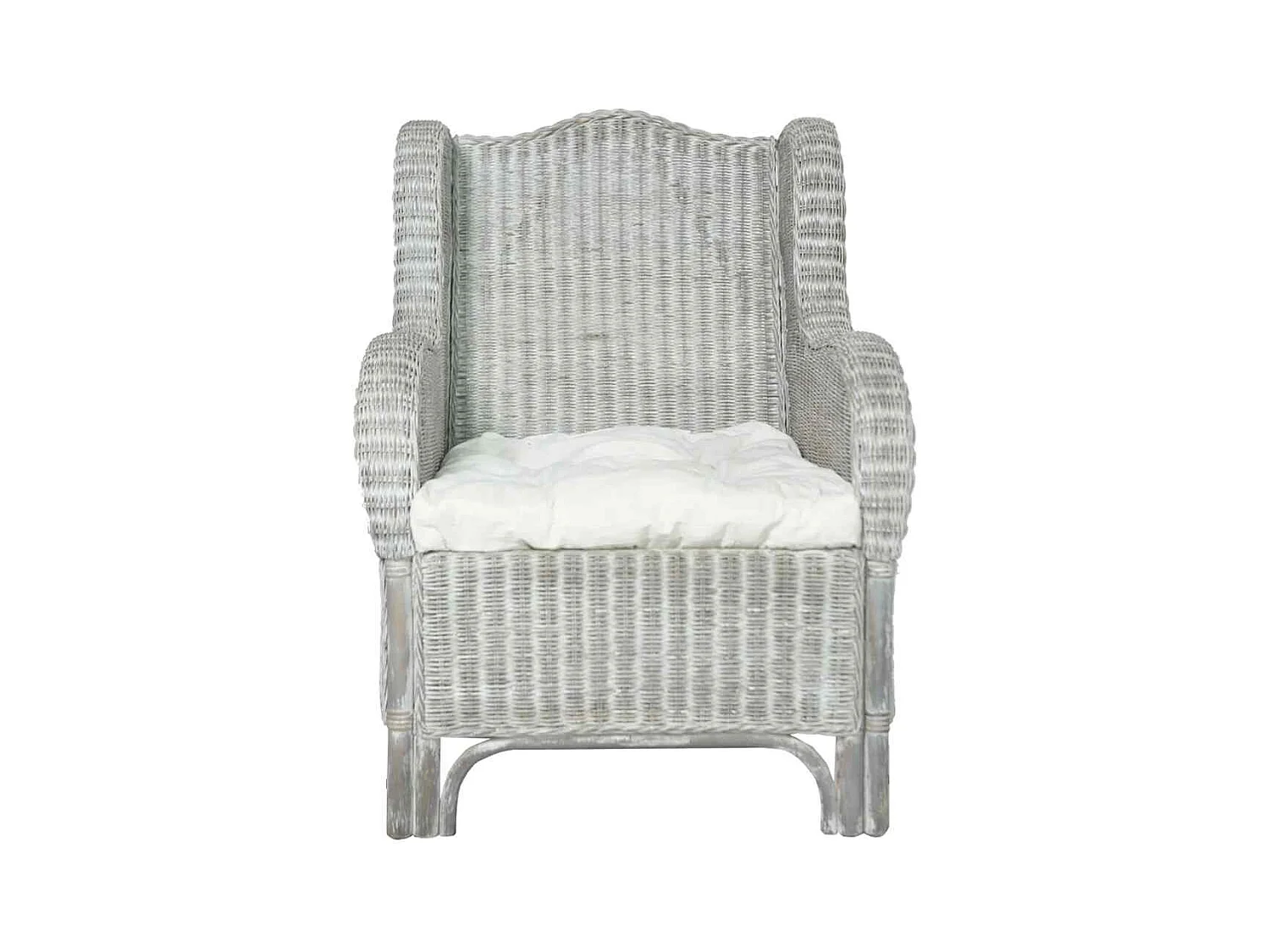 Canapé avec coussin Gris Rotin naturel et lin