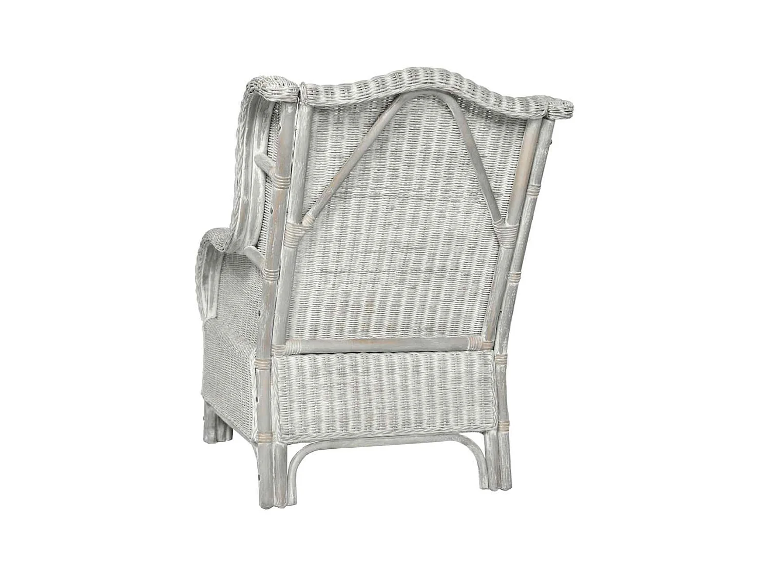 Canapé avec coussin Gris Rotin naturel et lin