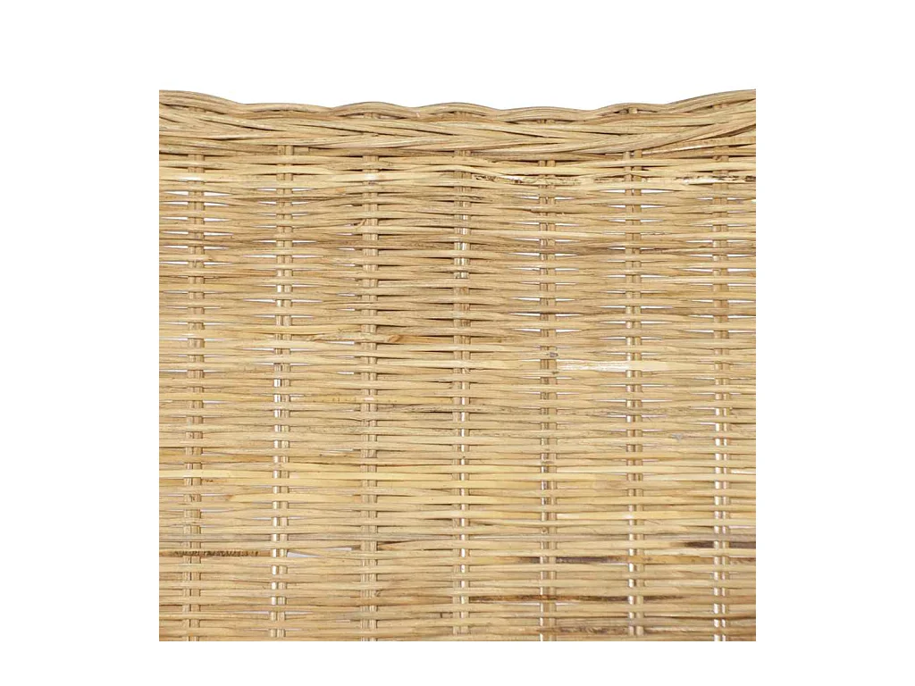 Divano a 2 posti in rattan naturale e lino