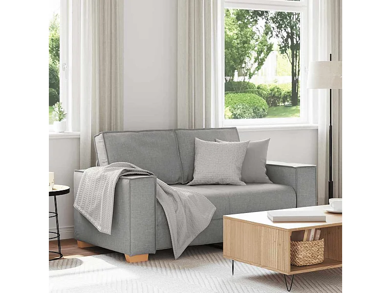 Canapé 2 places Gris nuage 120 cm Tissu