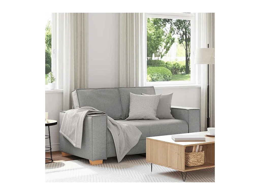 Canapé 2 places Gris nuage 120 cm Tissu