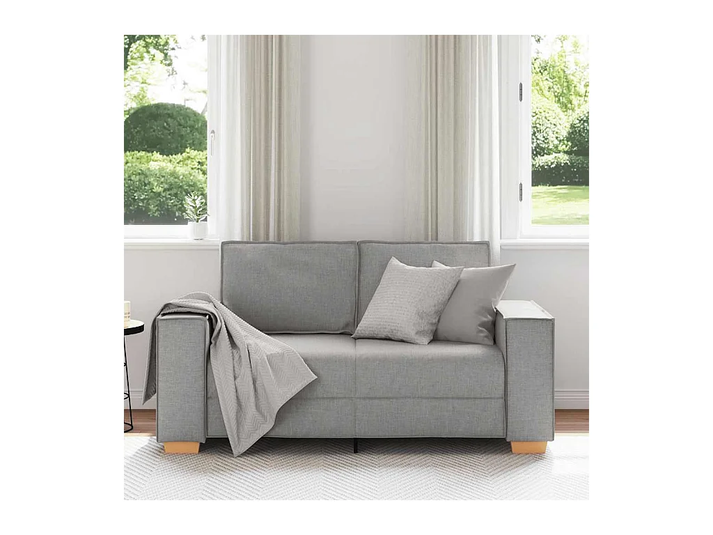 Canapé 2 places Gris nuage 120 cm Tissu