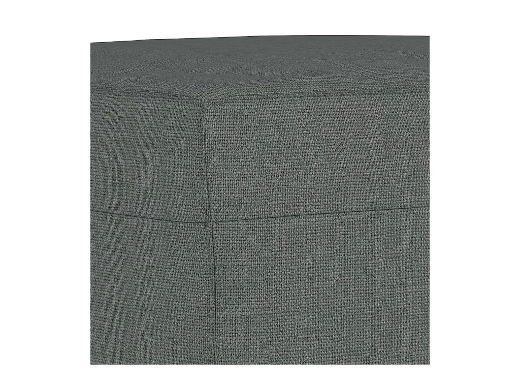 Set di divani 3 pezzi con cuscini in tessuto grigio scuro