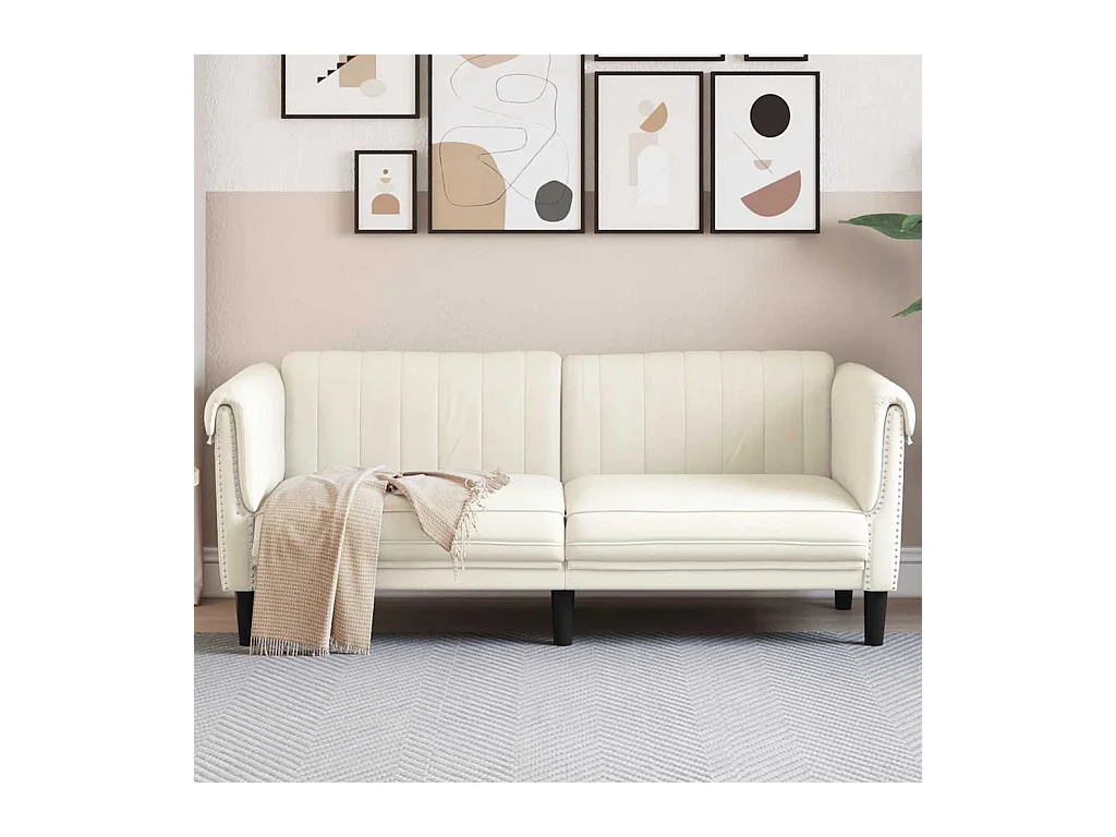 Crème fluwelen 2-zitsbank