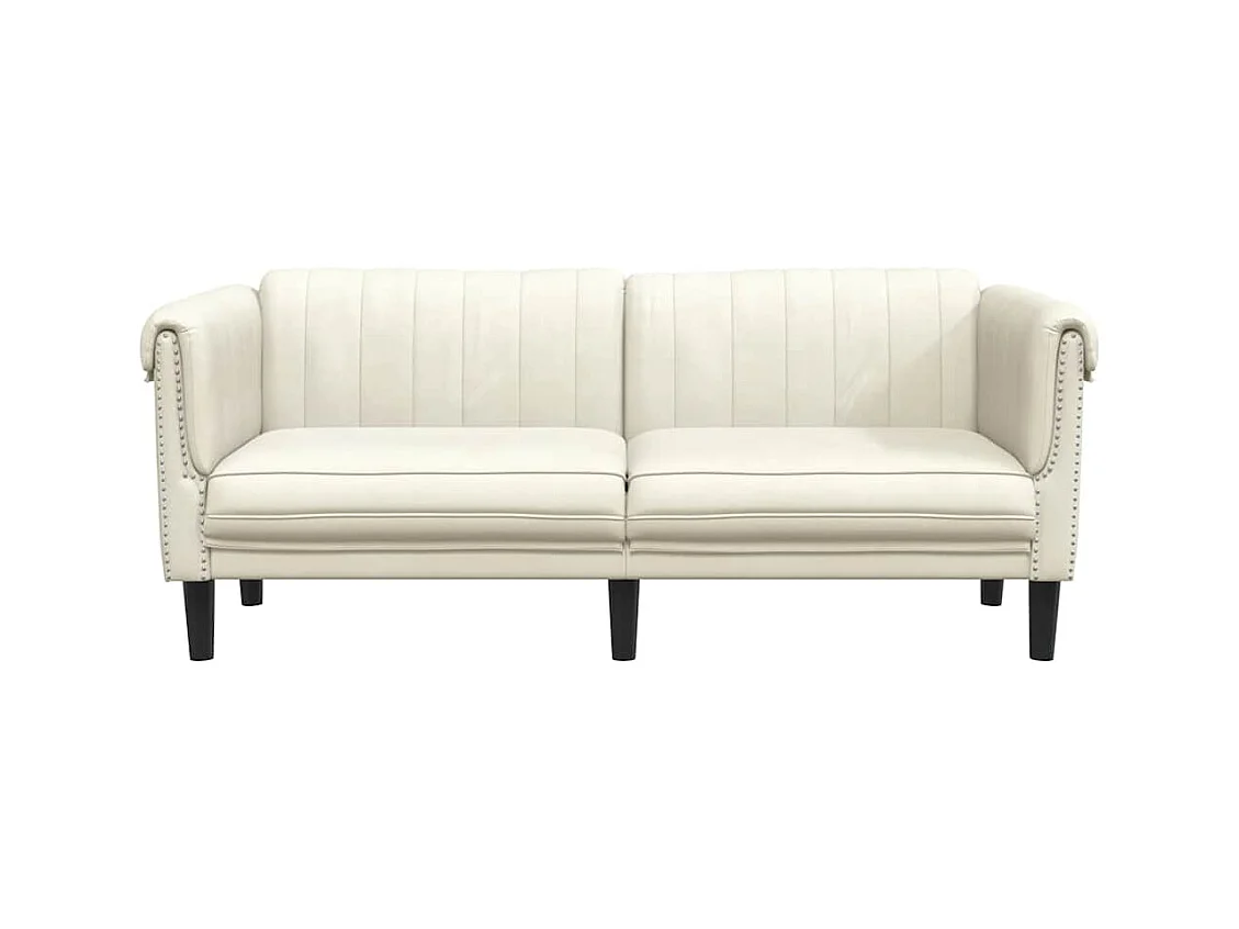 Crème fluwelen 2-zitsbank