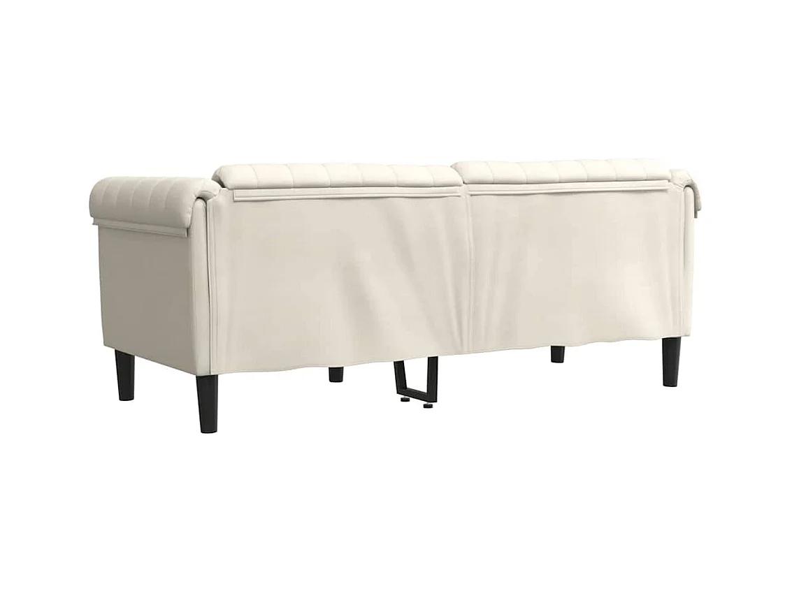 Crème fluwelen 2-zitsbank